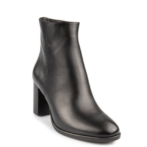 FM 763-05 Γυναικεία Μποτάκια Μαύρο Δέρμα FM 763-05 Γυναικεία Μποτάκια Μαύρο Δέρμα