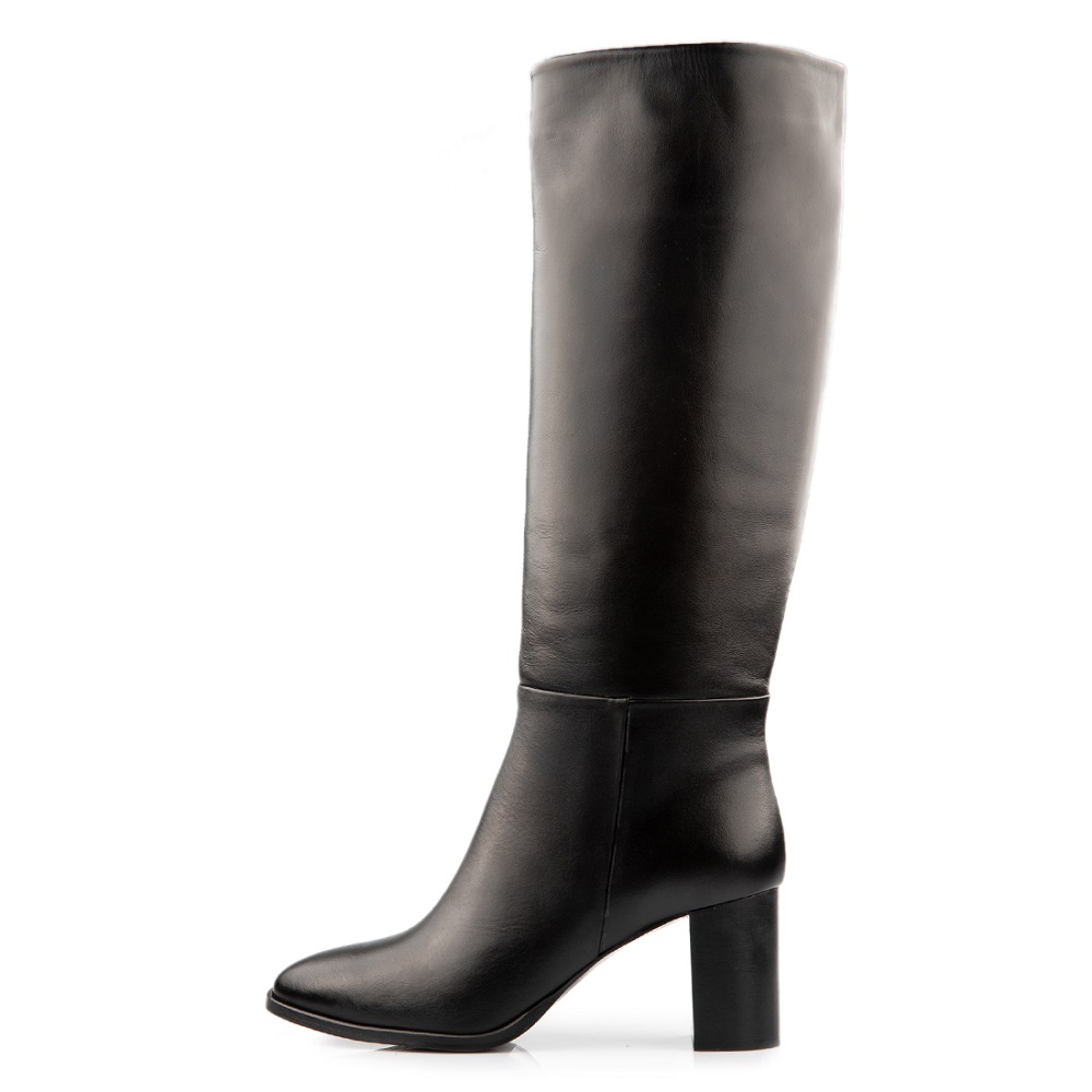 FM</br>FM 765-01 Γυναικείες Μπότες Μαύρο Δέρμα