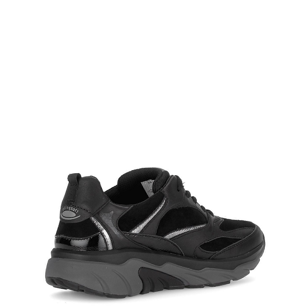 GABOR</br>Rolling Soft By Gabor 76.936.47 Γυναικεία Sneakers Μαύρο Δέρμα GABOR</br>Rolling Soft By Gabor 76.936.47 Γυναικεία Sneakers Μαύρο Δέρμα
