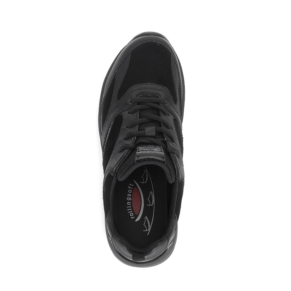 GABOR</br>Rolling Soft By Gabor 76.936.47 Γυναικεία Sneakers Μαύρο Δέρμα GABOR</br>Rolling Soft By Gabor 76.936.47 Γυναικεία Sneakers Μαύρο Δέρμα