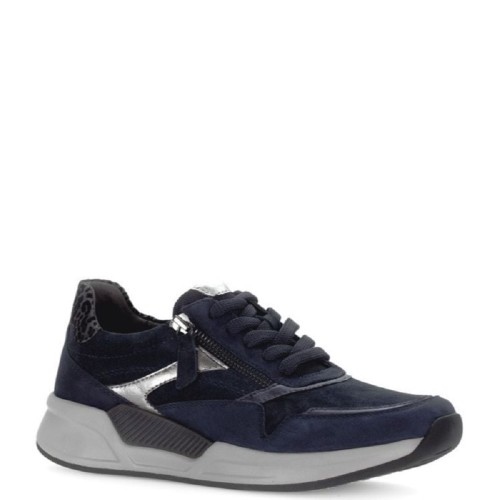 Rolling Soft By Gabor 76.957.26 Γυναικεία Sneakers Μπλε Δέρμα Nubuck Rolling Soft By Gabor 76.957.26 Γυναικεία Sneakers Μπλε Δέρμα Nubuck