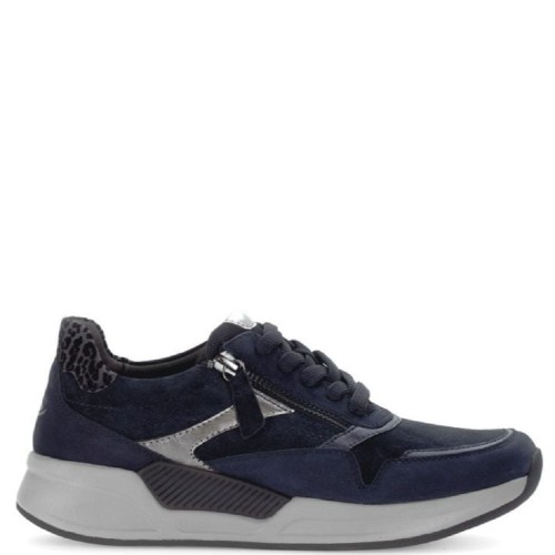 Rolling Soft By Gabor 76.957.26 Γυναικεία Sneakers Μπλε Δέρμα Nubuck Rolling Soft By Gabor 76.957.26 Γυναικεία Sneakers Μπλε Δέρμα Nubuck