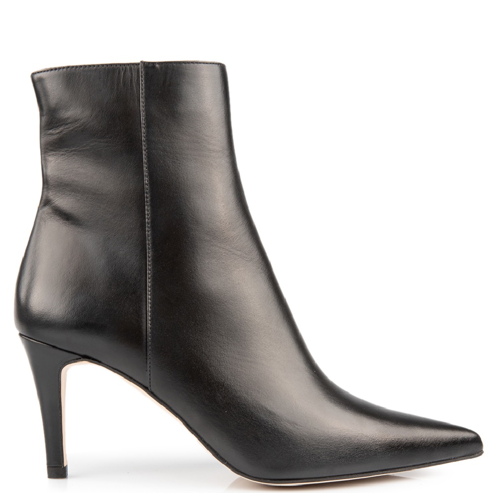 FM</br>FM 7712-02 Γυναικεία Μποτάκια Μαύρο Δέρμα