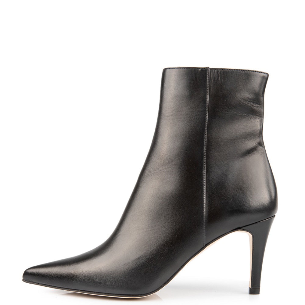 FM</br>FM 7712-02 Γυναικεία Μποτάκια Μαύρο Δέρμα FM</br>FM 7712-02 Γυναικεία Μποτάκια Μαύρο Δέρμα