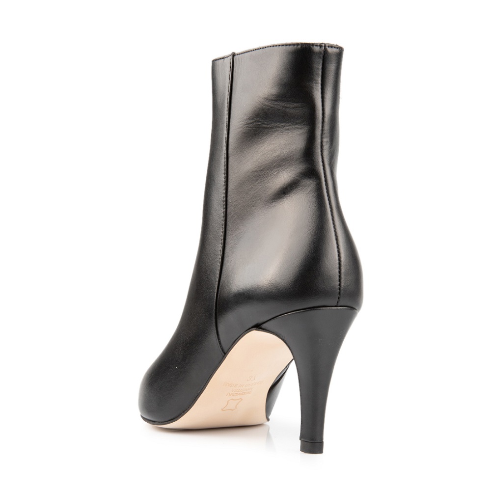 FM</br>FM 7712-02 Γυναικεία Μποτάκια Μαύρο Δέρμα FM</br>FM 7712-02 Γυναικεία Μποτάκια Μαύρο Δέρμα