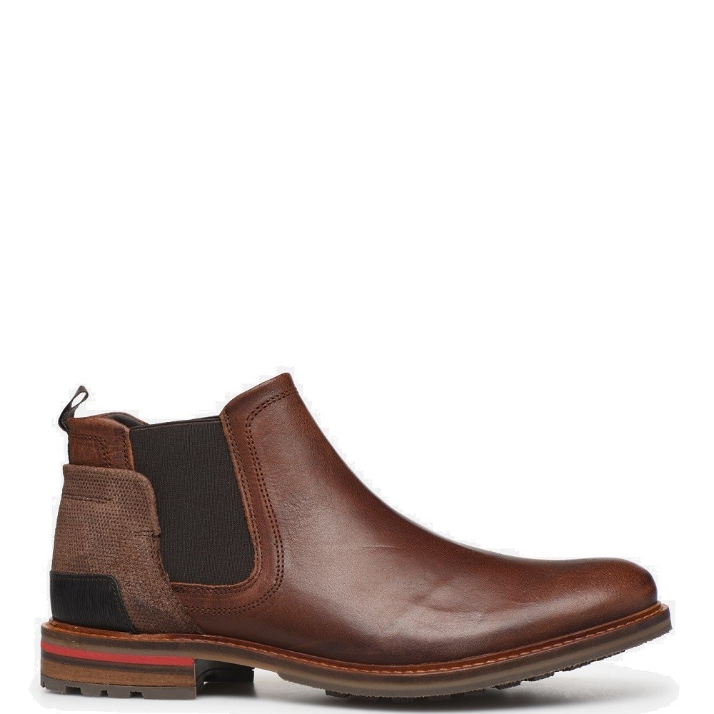BULLBOXER</br>Ανδρικά Μποτάκια Καφέ Δέρμα Chelsea 791K46933AP586SU00 Bullboxer