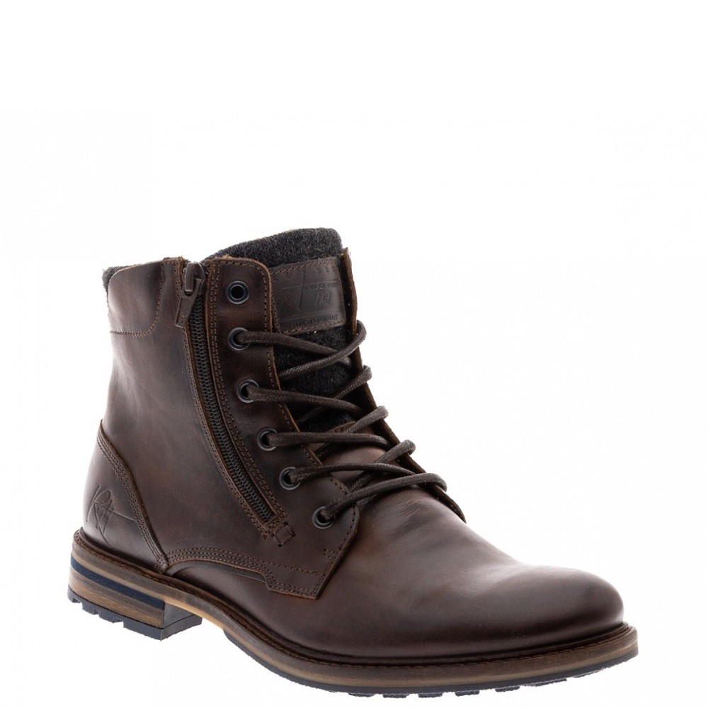 BULLBOXER</br>Ανδρικά Μποτάκια Καφέ Δέρμα 791K85479CRBDBSU10 Bullboxer