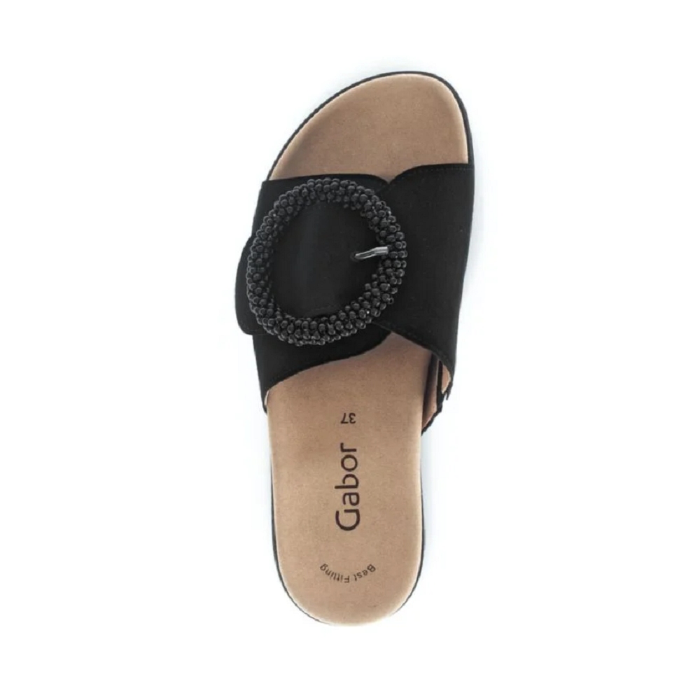 GABOR</br>Gabor 83.745.17 Γυναικεία Mules Μαύρο Δέρμα Suede GABOR</br>Gabor 83.745.17 Γυναικεία Mules Μαύρο Δέρμα Suede
