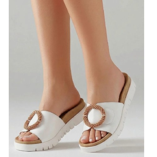 Gabor 83.745.21 Γυναικεία Mules Λευκό Δέρμα Gabor 83.745.21 Γυναικεία Mules Λευκό Δέρμα