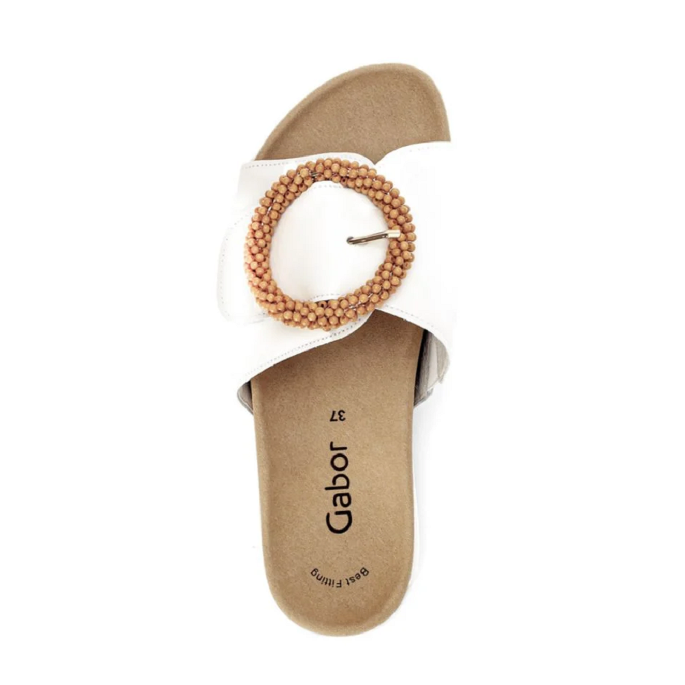 GABOR</br>Gabor 83.745.21 Γυναικεία Mules Λευκό Δέρμα GABOR</br>Gabor 83.745.21 Γυναικεία Mules Λευκό Δέρμα