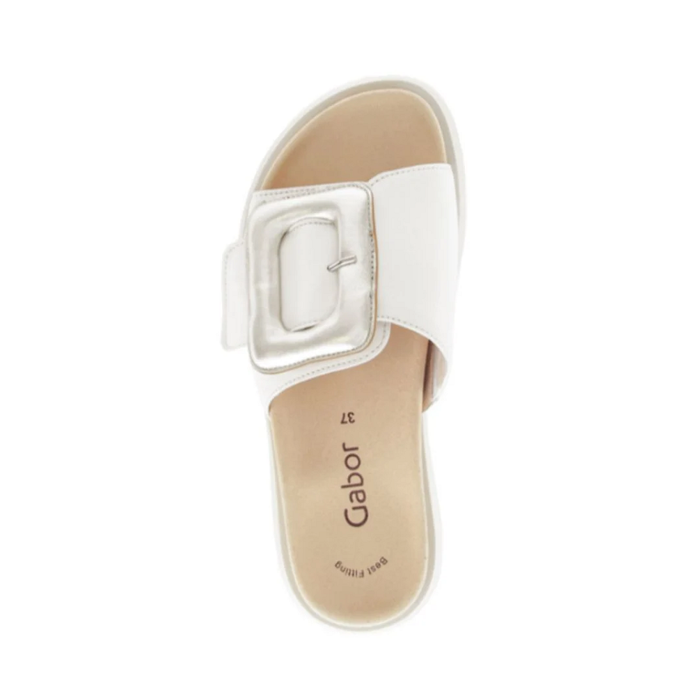 GABOR</br>Gabor 83.751.24 Γυναικεία Mules Λευκό Δέρμα GABOR</br>Gabor 83.751.24 Γυναικεία Mules Λευκό Δέρμα