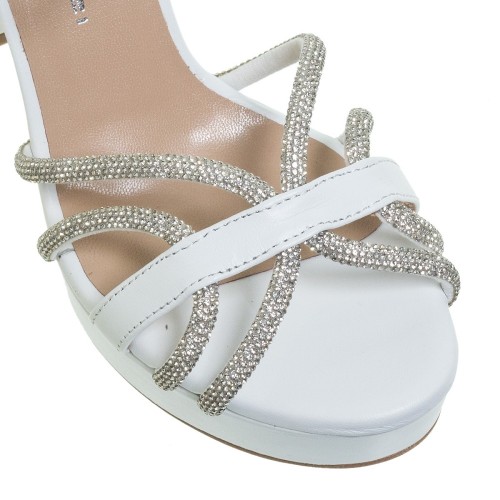 Γυναικεία Πέδιλα Λευκό Δέρμα 85/850F49 Mourtzi