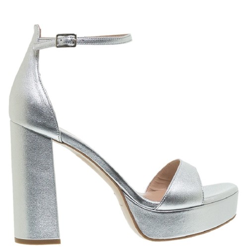 Γυναικεία Πέδιλα Ασημί Δέρμα 85/850F55 Mourtzi