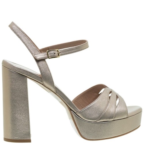 Mourtzi 85/850F58 Γυναικεία Πέδιλα Χρυσό Άμμου Δέρμα