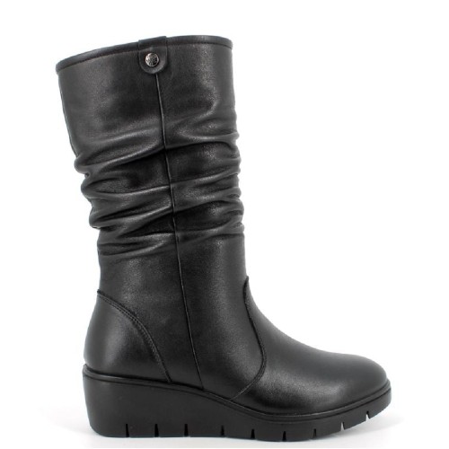 Imac 855510 Γυναικεία Μπότα Μαύρο Δέρμα