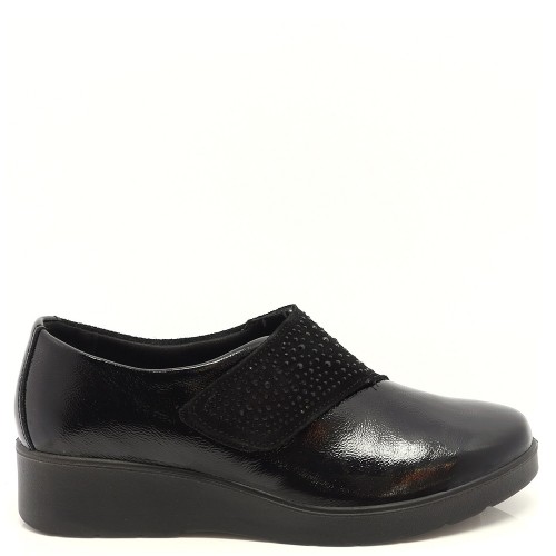 Imac 856050 Γυναικεία Casual Παπούτσια Μαύρο Δέρμα