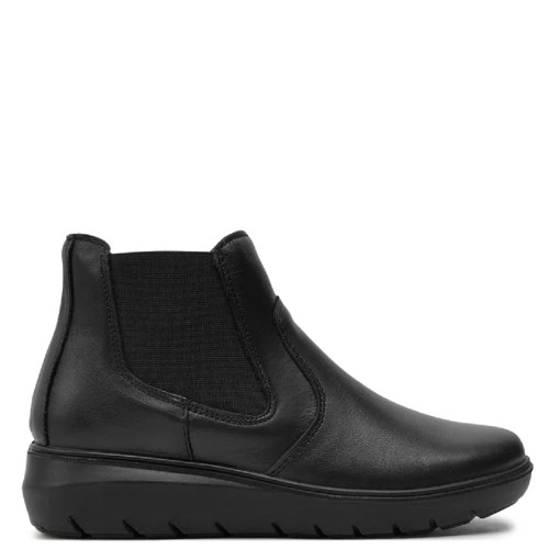 Imac 856370 Γυναικεία Μποτάκια Μαύρο Δέρμα