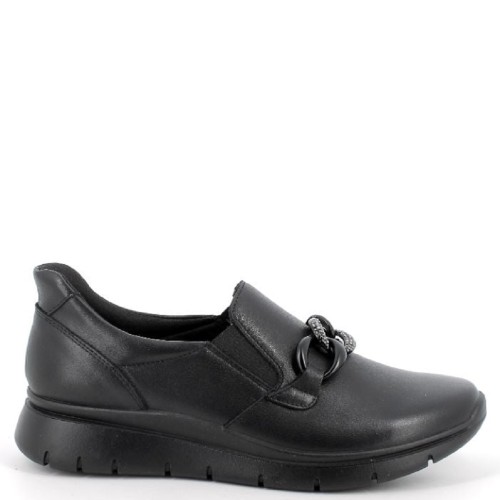 Imac 856530 Γυναικεία Casual Παπούτσια Μαύρο Δέρμα