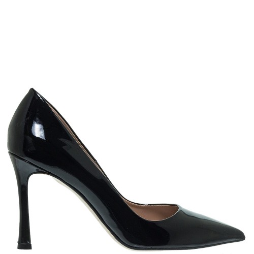 Mourtzi 85/85700 Γυναικείες Γόβες Μαύρο Λουστρίνι