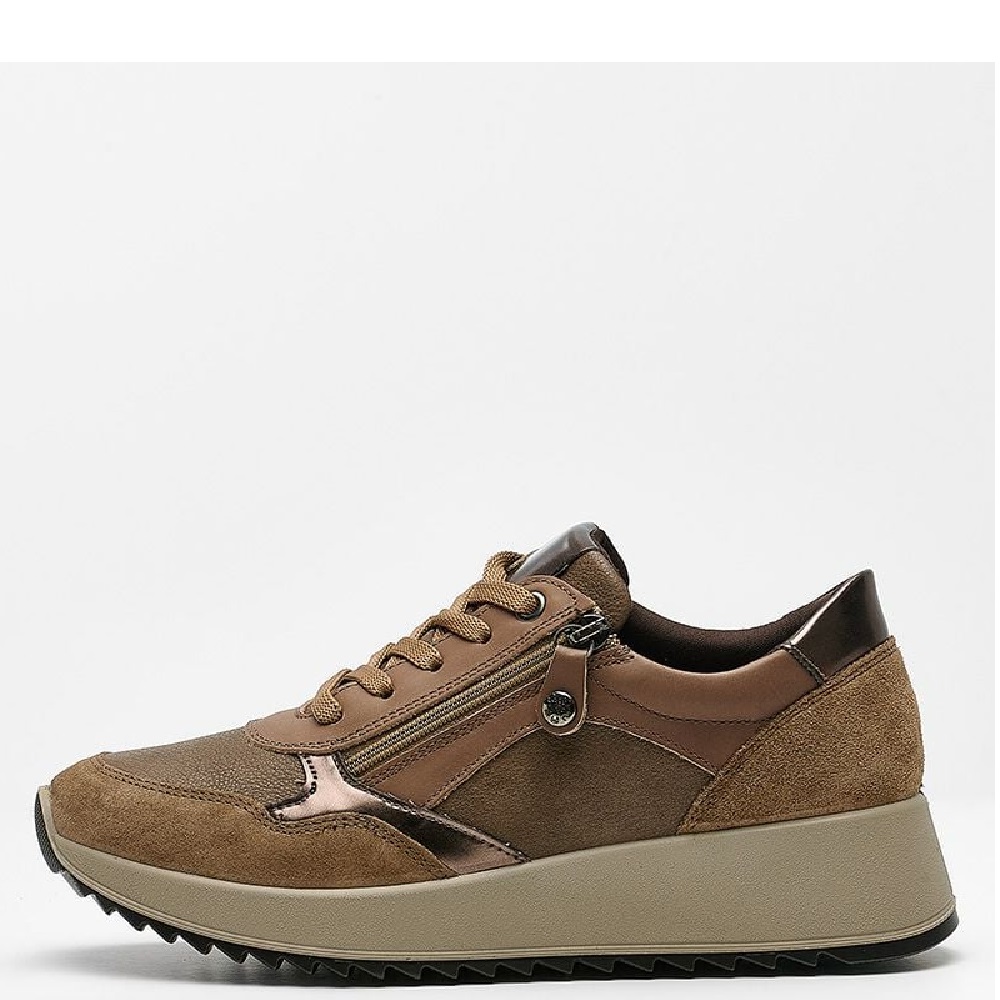 IMAC</br>Imac 858250 Γυναικεία Sneakers Μπεζ/Καφέ Δέρμα IMAC</br>Imac 858250 Γυναικεία Sneakers Μπεζ/Καφέ Δέρμα