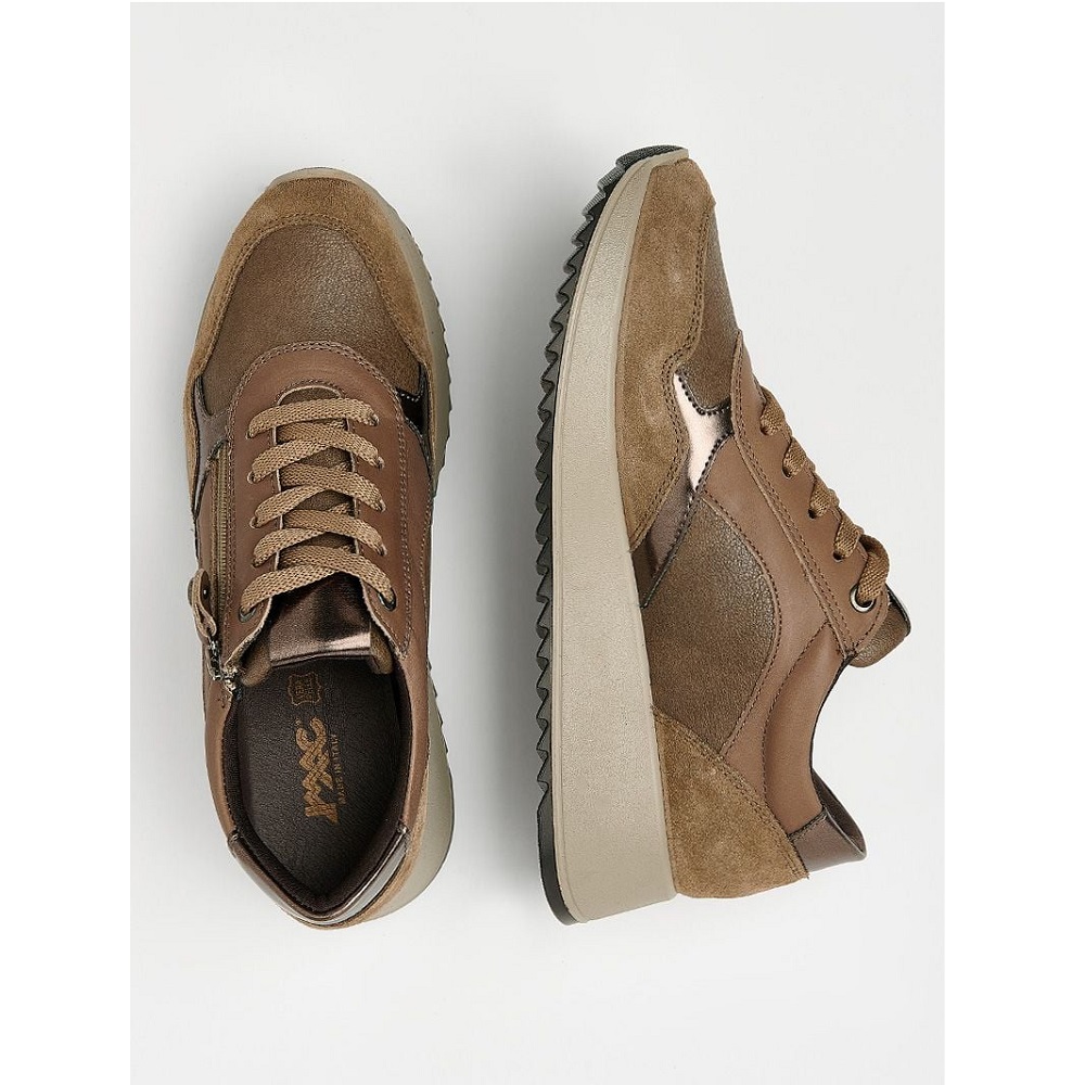 IMAC</br>Imac 858250 Γυναικεία Sneakers Μπεζ/Καφέ Δέρμα IMAC</br>Imac 858250 Γυναικεία Sneakers Μπεζ/Καφέ Δέρμα