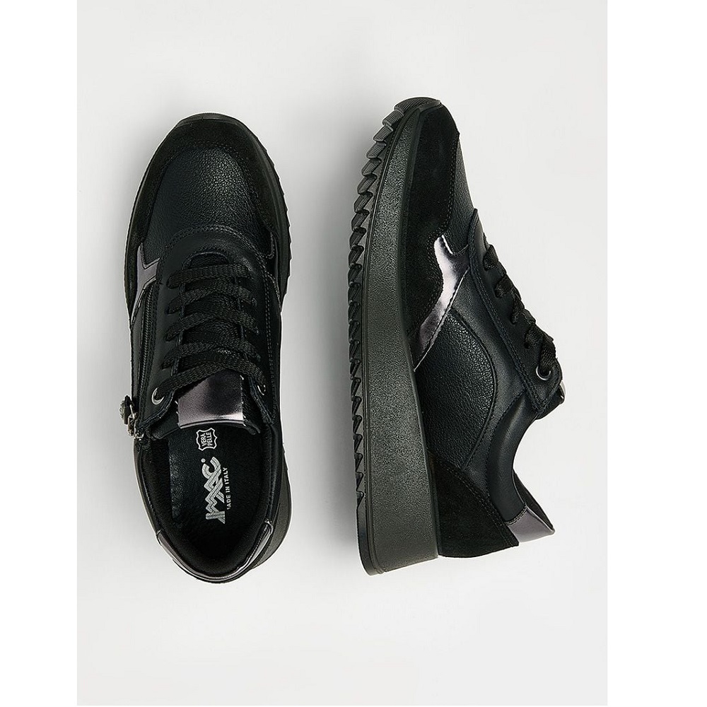 IMAC</br>Imac 858250 Γυναικεία Sneakers Μαύρο Δέρμα