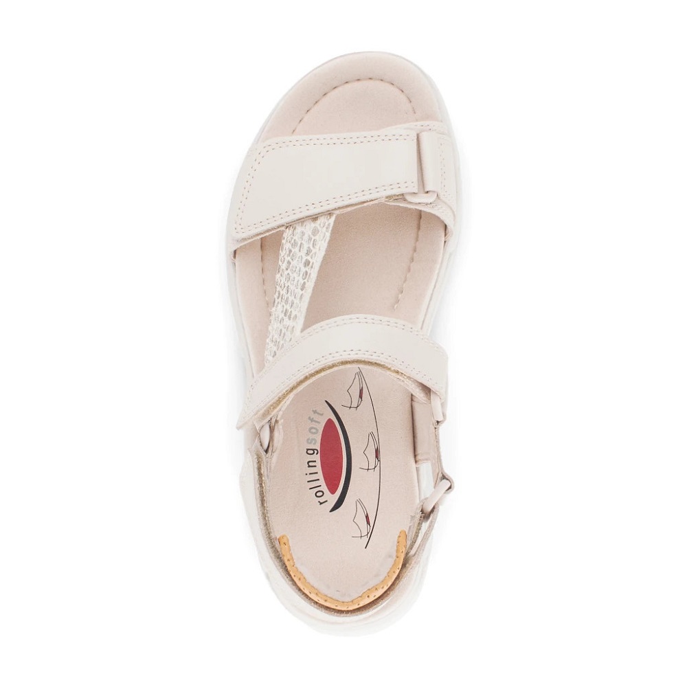 GABOR</br>Rolling Soft By Gabor 86.933.54 Γυναικεία Σανδάλια Μπεζ Δέρμα