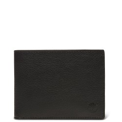 Ανδρικό Πορτοφόλι Μαύρο Δέρμα Kennebunk Large Bifold Wallet With Coin Pocket A1DFS-001 Timberland