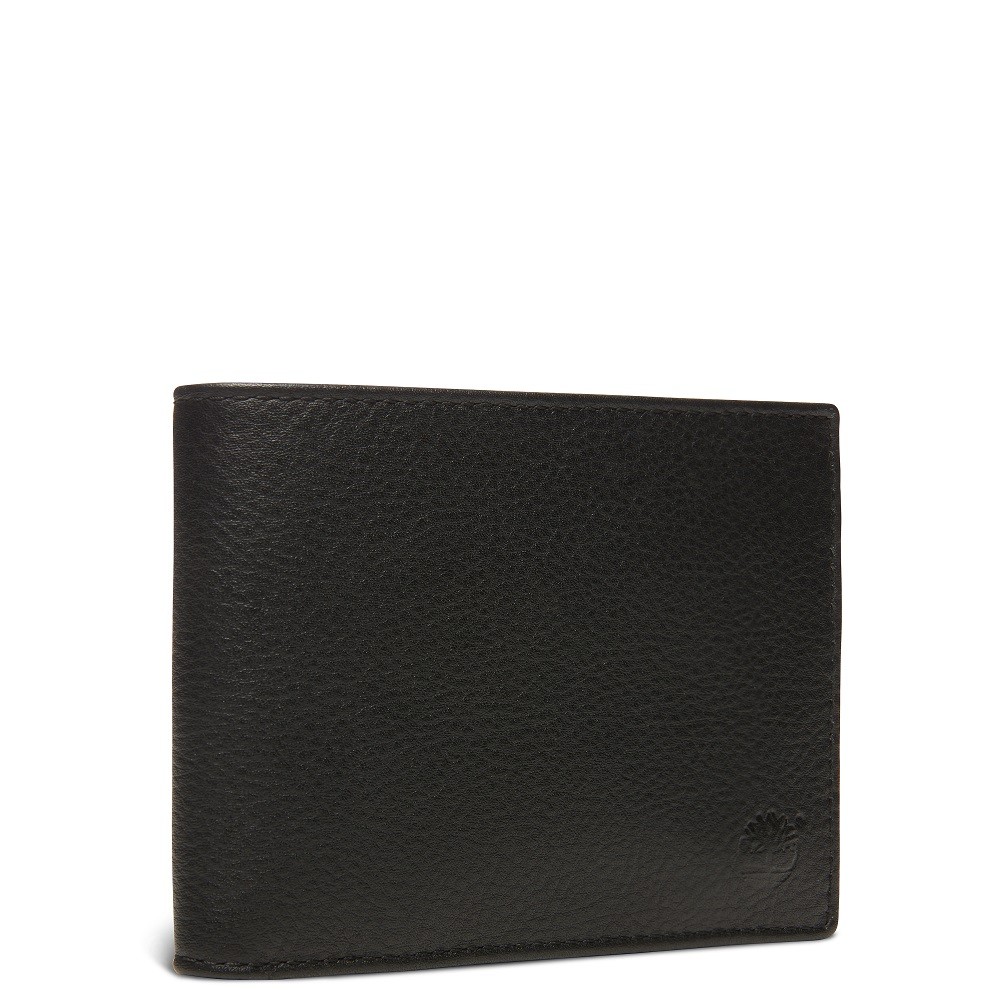 TIMBERLAND</br>Ανδρικό Πορτοφόλι Μαύρο Δέρμα Kennebunk Large Bifold Wallet With Coin Pocket A1DFS-001 Timberland