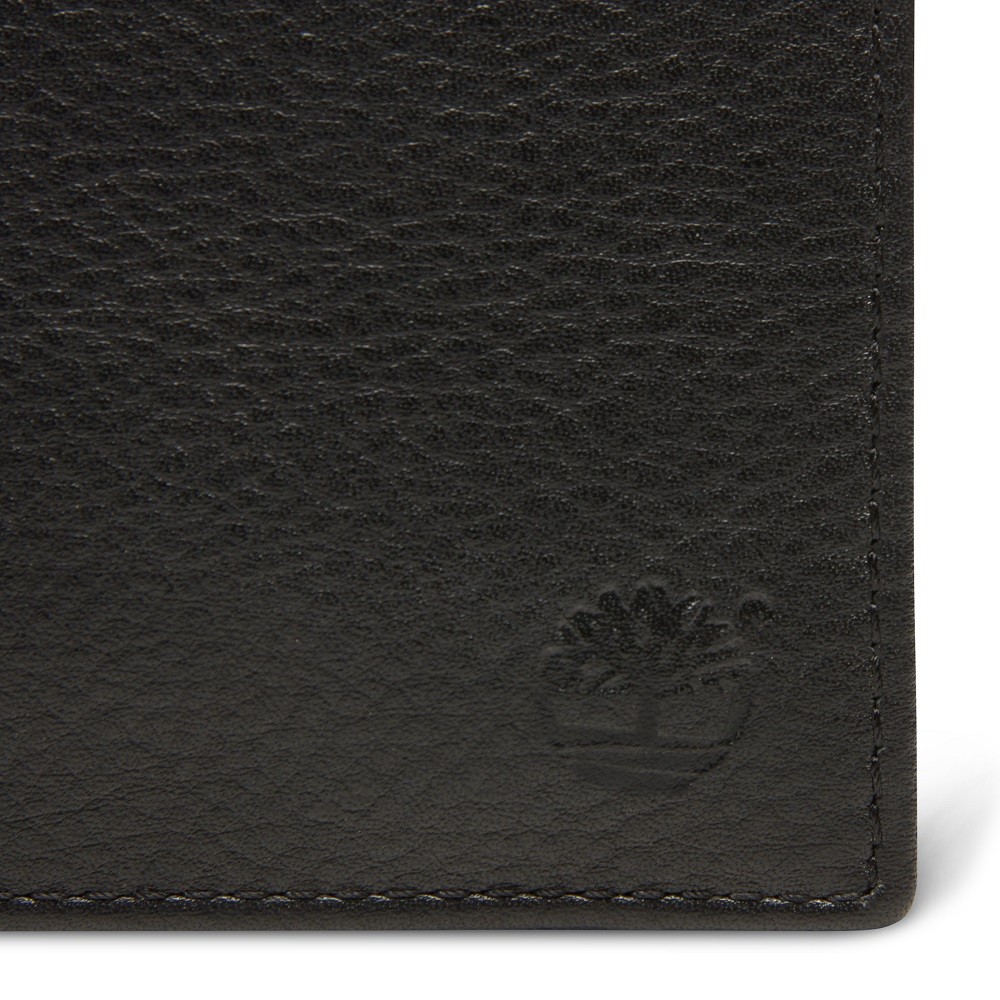 TIMBERLAND</br>Ανδρικό Πορτοφόλι Μαύρο Δέρμα Kennebunk Large Bifold Wallet With Coin Pocket A1DFS-001 Timberland