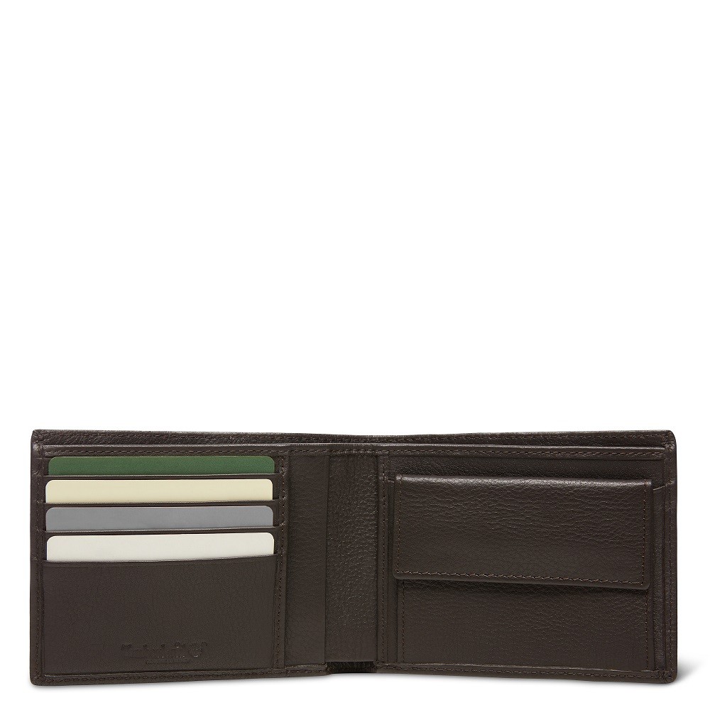 TIMBERLAND</br>Ανδρικό Πορτοφόλι Καφέ Δέρμα Kennebunk Large Bifold Wallet With Coin Pocket A1DFS-A66 Timberland
