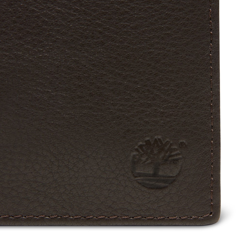 TIMBERLAND</br>Ανδρικό Πορτοφόλι Καφέ Δέρμα Kennebunk Large Bifold Wallet With Coin Pocket A1DFS-A66 Timberland
