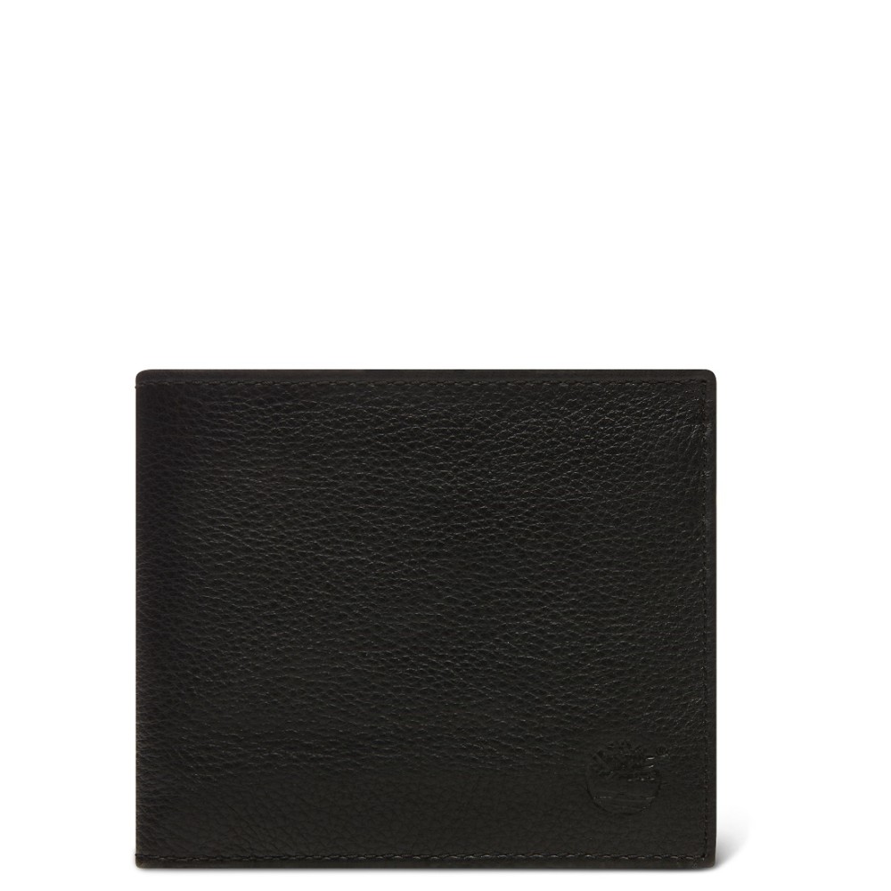 TIMBERLAND</br>Ανδρικό Πορτοφόλι Μαύρο Δέρμα Kennebunk Bifold Wallet With Coin Pocket A1DFU-001 Timberland