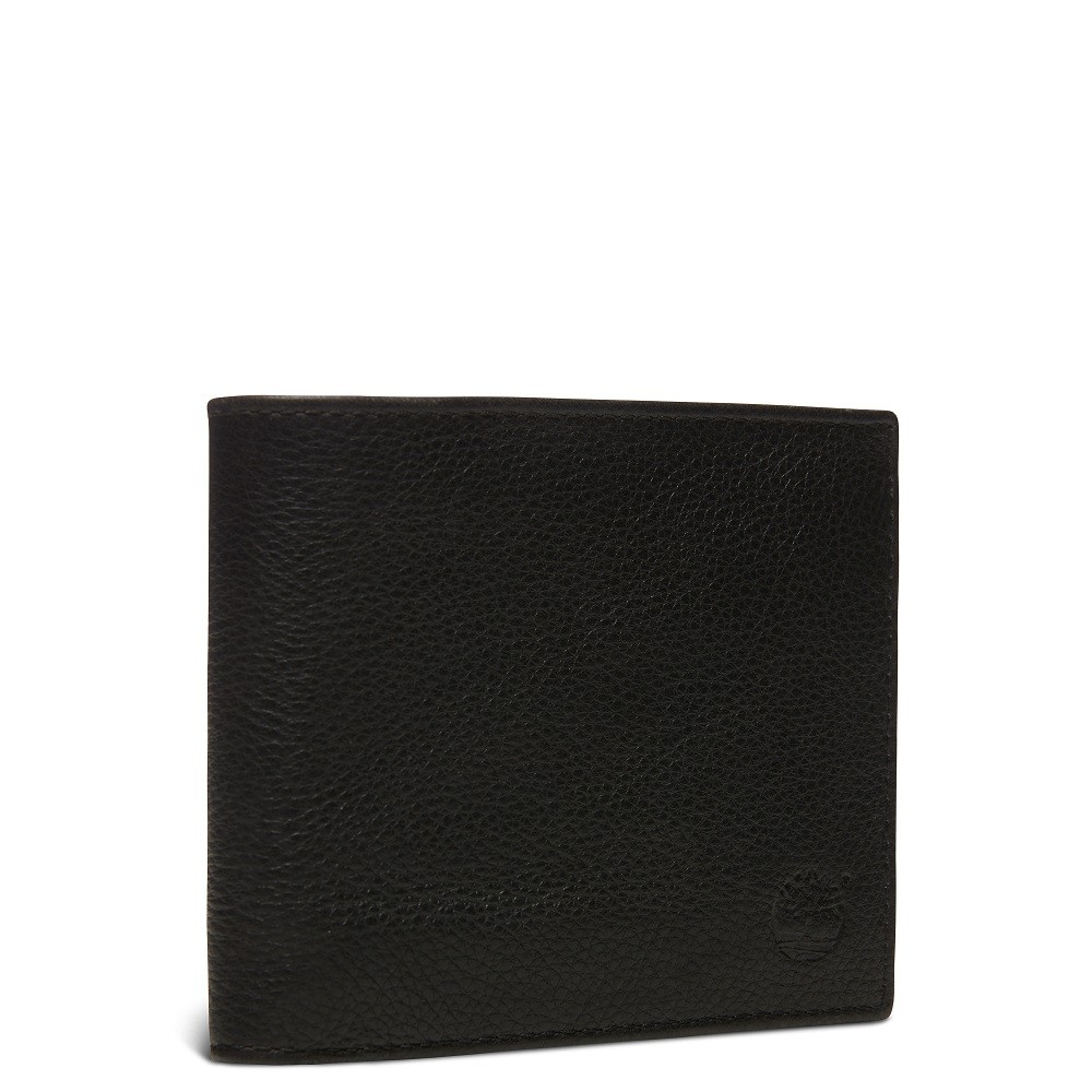 TIMBERLAND</br>Ανδρικό Πορτοφόλι Μαύρο Δέρμα Kennebunk Bifold Wallet With Coin Pocket A1DFU-001 Timberland