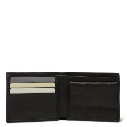 Ανδρικό Πορτοφόλι Μαύρο Δέρμα Kennebunk Bifold Wallet With Coin Pocket A1DFU-001 Timberland
