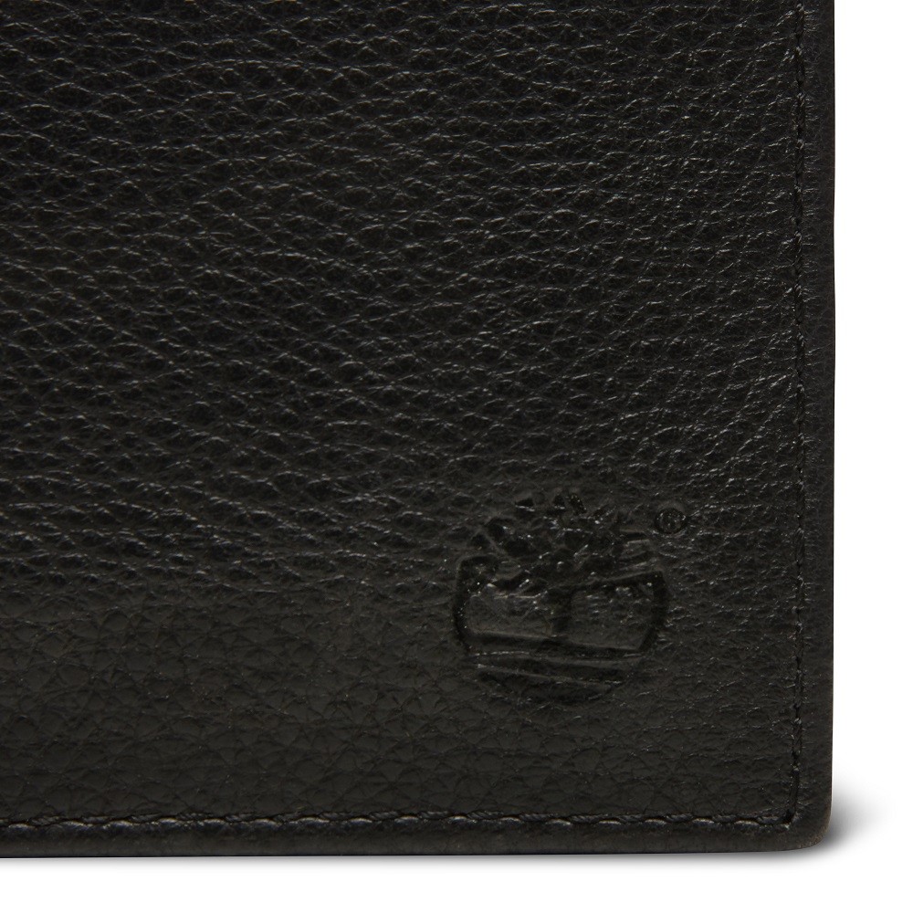 TIMBERLAND</br>Ανδρικό Πορτοφόλι Μαύρο Δέρμα Kennebunk Bifold Wallet With Coin Pocket A1DFU-001 Timberland