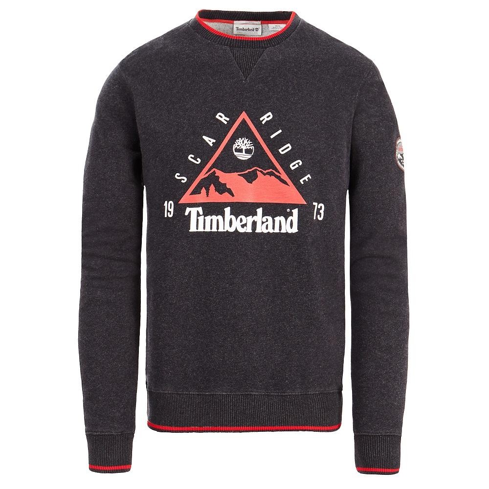 TIMBERLAND</br>Ανδρικό Φούτερ Γκρι Brushback Scar Ridge Crew Sweatshirt A1MIH-M46 Timberland TIMBERLAND</br>Ανδρικό Φούτερ Γκρι Brushback Scar Ridge Crew Sweatshirt A1MIH-M46 Timberland