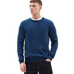 Ανδρικό Πουλόβερ Πετρόλ Philips Brook Lambswool Cable Crew Sweater A1WE8-U48 Timberland