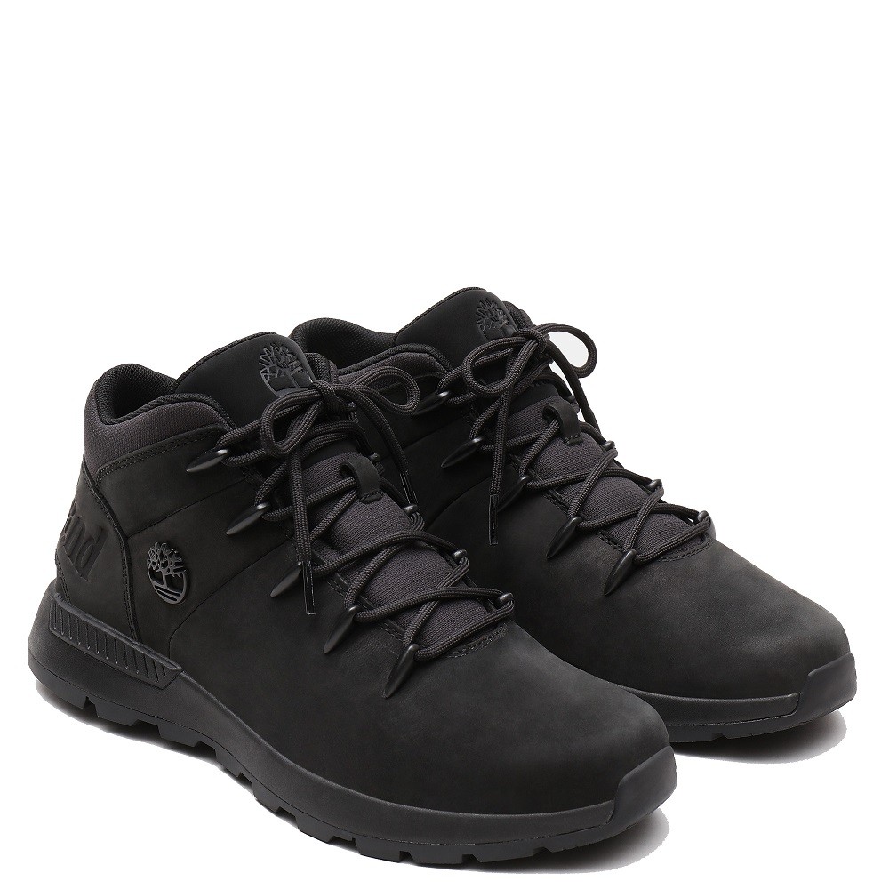 TIMBERLAND</br>Ανδρικά Μποτάκια Μαύρο Δέρμα Nubuck Sprint Trekker Mid Lace A1YN5-015 Timberland