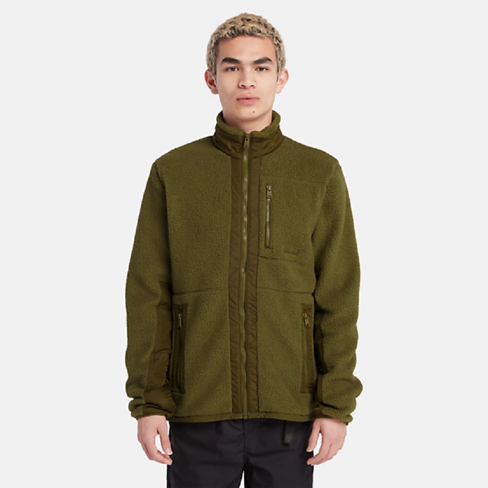 TIMBERLAND</br>Ανδρική Ζακέτα Χακί High-Pile Full-Zip Fleece Jacket A24CY-302 Timberland TIMBERLAND</br>Ανδρική Ζακέτα Χακί High-Pile Full-Zip Fleece Jacket A24CY-302 Timberland