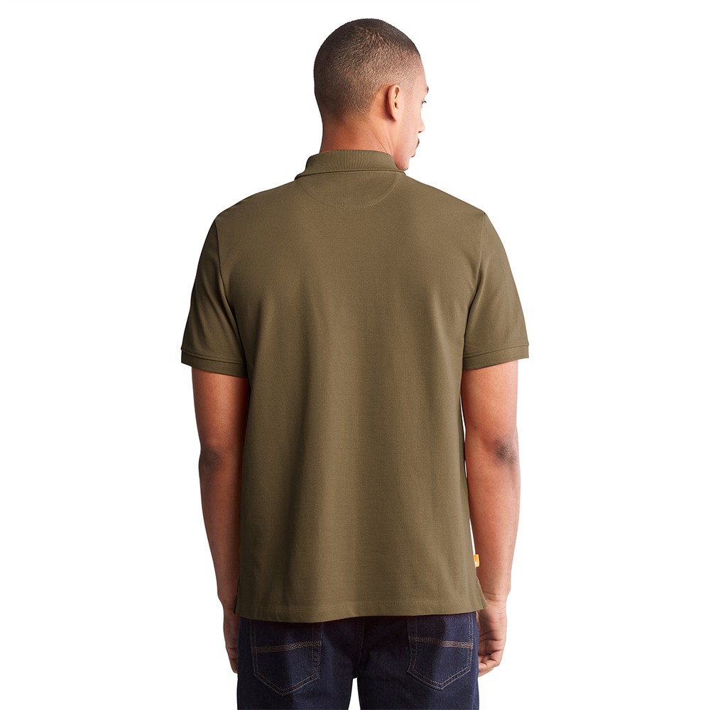TIMBERLAND</br>Ανδρικό Polo T-shirt Χακί SS Millers River Pique Polo Regular A26N4-A58 Timberland TIMBERLAND</br>Ανδρικό Polo T-shirt Χακί SS Millers River Pique Polo Regular A26N4-A58 Timberland