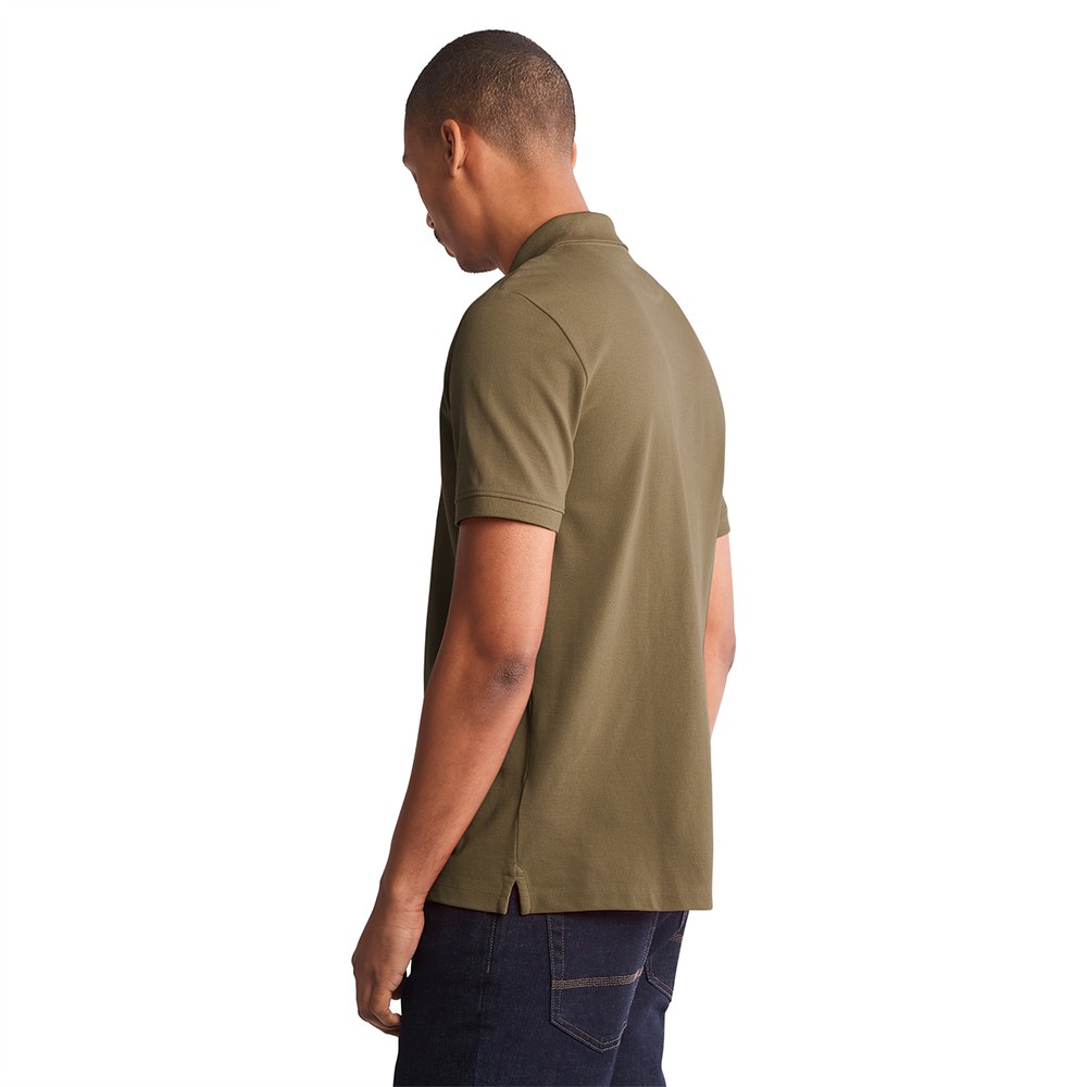 TIMBERLAND</br>Ανδρικό Polo T-shirt Χακί SS Millers River Pique Polo Regular A26N4-A58 Timberland TIMBERLAND</br>Ανδρικό Polo T-shirt Χακί SS Millers River Pique Polo Regular A26N4-A58 Timberland