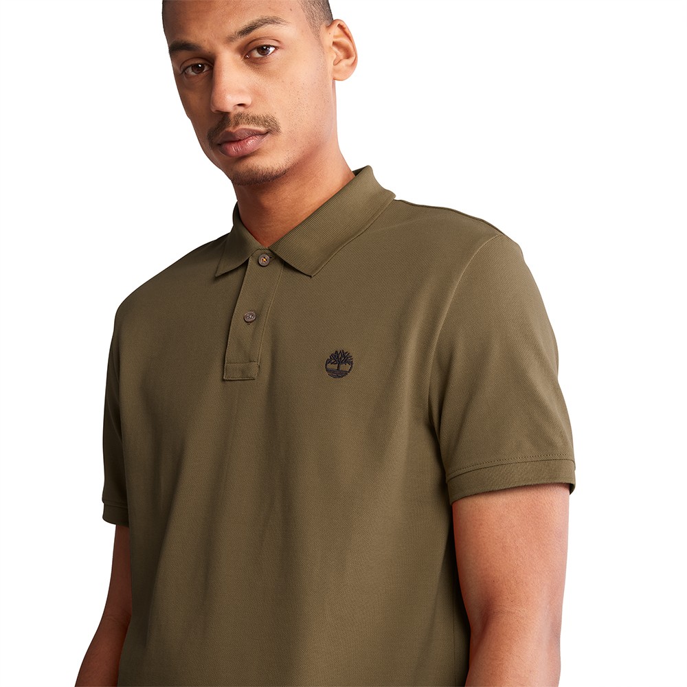 TIMBERLAND</br>Ανδρικό Polo T-shirt Χακί SS Millers River Pique Polo Regular A26N4-A58 Timberland TIMBERLAND</br>Ανδρικό Polo T-shirt Χακί SS Millers River Pique Polo Regular A26N4-A58 Timberland