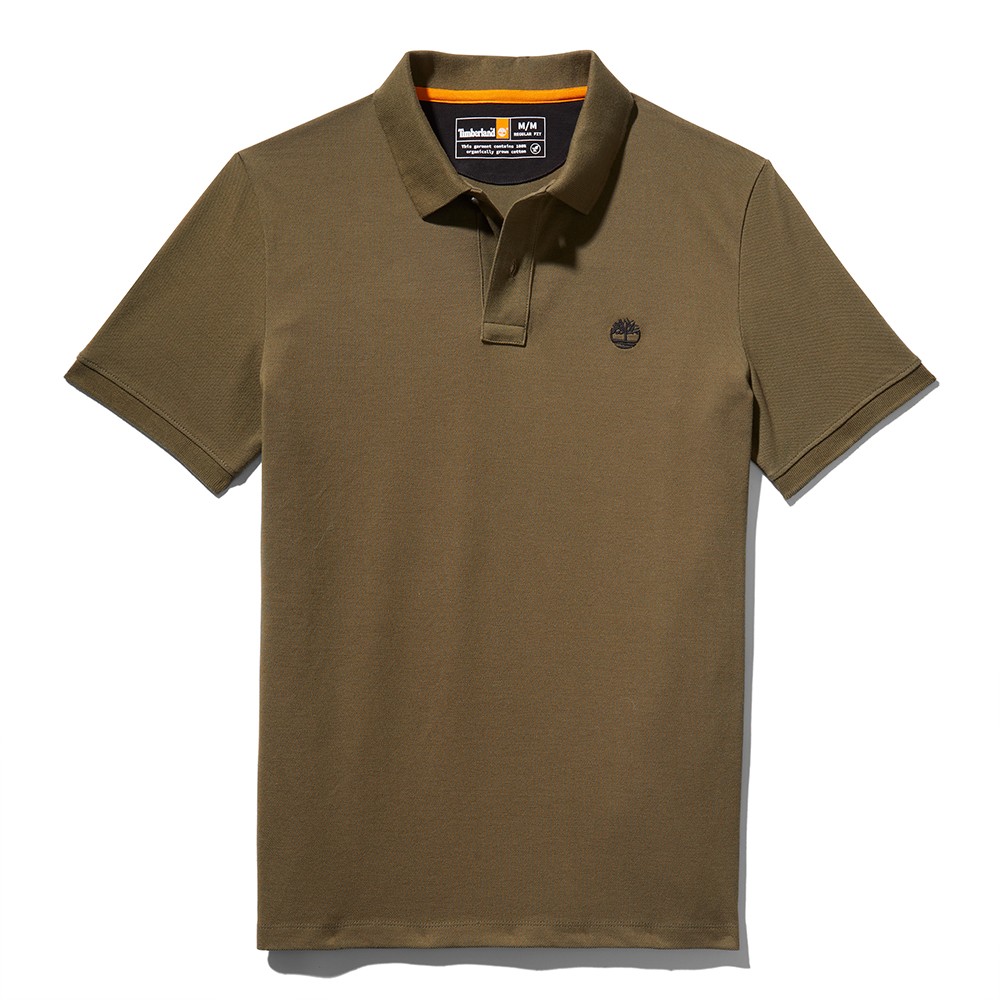 TIMBERLAND</br>Ανδρικό Polo T-shirt Χακί SS Millers River Pique Polo Regular A26N4-A58 Timberland TIMBERLAND</br>Ανδρικό Polo T-shirt Χακί SS Millers River Pique Polo Regular A26N4-A58 Timberland