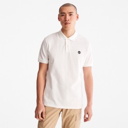 TIMBERLAND</br>Ανδρικό Polo T-shirt Λευκό SS Millers River Pique Polo Regular A26N4-100 Timberland