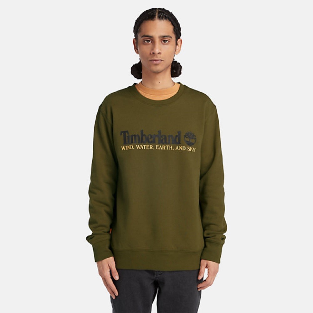 TIMBERLAND</br>Ανδρικό Φούτερ Χακί Wind, Water, Earth & Sky™ Sweatshirt A27HC-302 Timberland TIMBERLAND</br>Ανδρικό Φούτερ Χακί Wind, Water, Earth & Sky™ Sweatshirt A27HC-302 Timberland