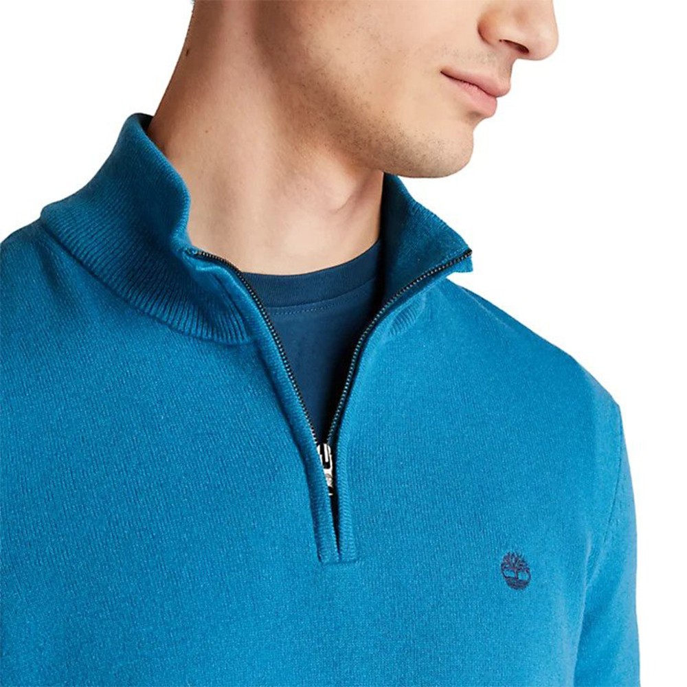 TIMBERLAND</br>Ανδρικό Πουλόβερ Πετρόλ LS Cohas Brook Merino 1/4 Zip Sweater A2BF6-ΒΖ4 Timberland TIMBERLAND</br>Ανδρικό Πουλόβερ Πετρόλ LS Cohas Brook Merino 1/4 Zip Sweater A2BF6-ΒΖ4 Timberland