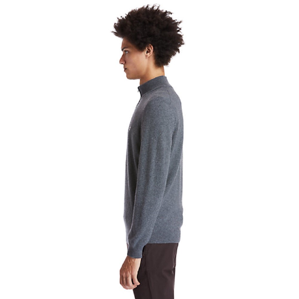 TIMBERLAND</br>Ανδρικό Πουλόβερ Γκρι LS Cohas Brook Merino 1/4 Zip Sweater A2BF6-U14 Timberland TIMBERLAND</br>Ανδρικό Πουλόβερ Γκρι LS Cohas Brook Merino 1/4 Zip Sweater A2BF6-U14 Timberland