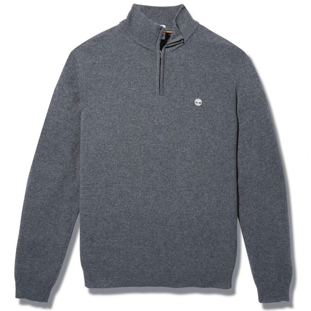 TIMBERLAND</br>Ανδρικό Πουλόβερ Γκρι LS Cohas Brook Merino 1/4 Zip Sweater A2BF6-U14 Timberland TIMBERLAND</br>Ανδρικό Πουλόβερ Γκρι LS Cohas Brook Merino 1/4 Zip Sweater A2BF6-U14 Timberland