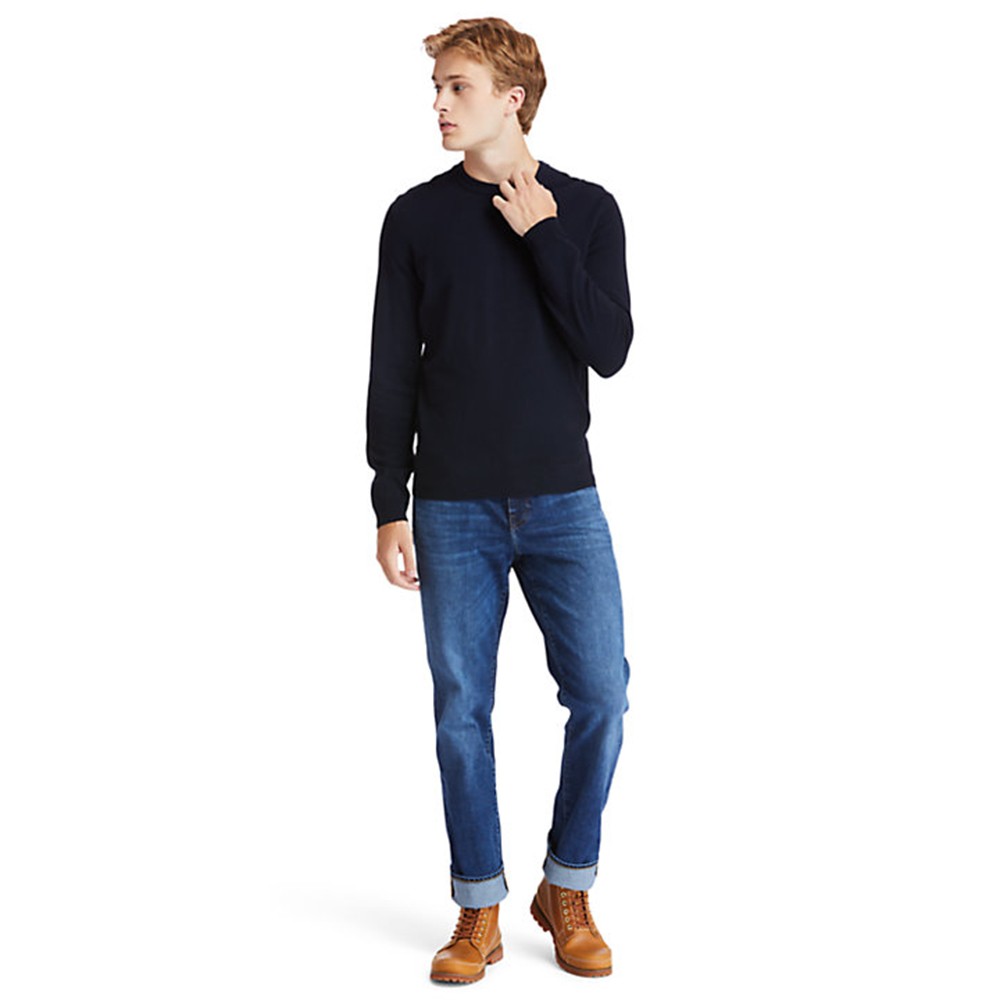 TIMBERLAND</br>Ανδρικό Πουλόβερ Μπλε LS Cohas Brook Merino Crewneck Sweater A2BFH-433 Timberland TIMBERLAND</br>Ανδρικό Πουλόβερ Μπλε LS Cohas Brook Merino Crewneck Sweater A2BFH-433 Timberland